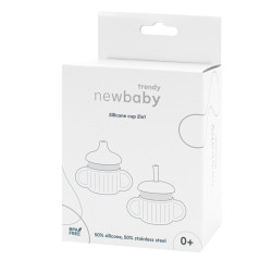 Dětský silikonový hrneček 2v1 New Baby zelený