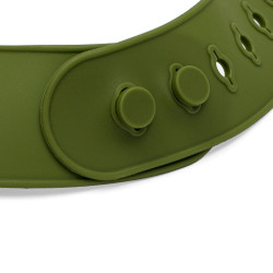 Silikonový bryndák New Baby olivově zelená