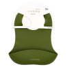 Silikonový bryndák New Baby olivově zelená