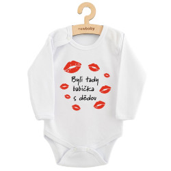 Dětské body s potiskem New Baby Byli tady babička s dědou