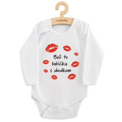 Dětské body s potiskem New Baby Boli tu babička s dedkom