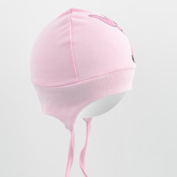 Bavlněná kojenecká čepička New Baby Happy Elephant pink