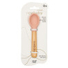 Silikonová lžička s dřevěnou rukojetí New Baby karamelová