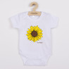 Dětské body s potiskem New Baby Slunečnice - krátký rukáv