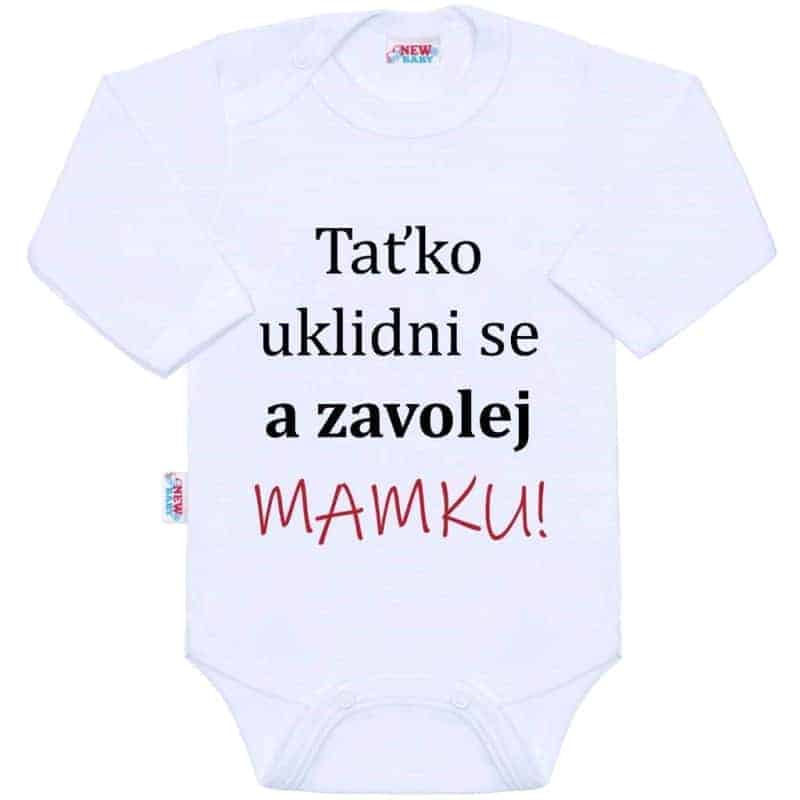 Body s potiskem New Baby a zavolej MAMKU!