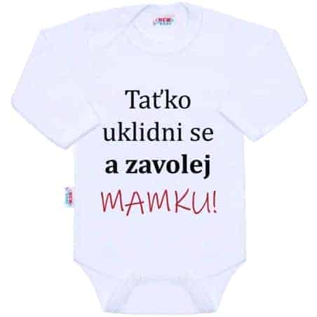 Body s potiskem New Baby a zavolej MAMKU!