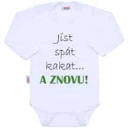 Body s potiskem New Baby jíst spát kakat... A ZNOVU!