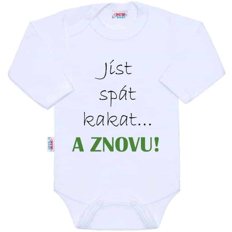 Body s potiskem New Baby jíst spát kakat... A ZNOVU!