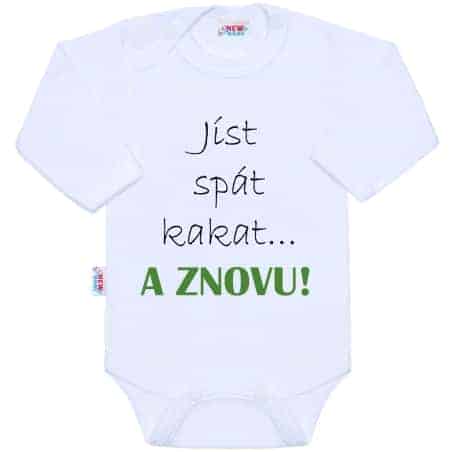 Body s potiskem New Baby jíst spát kakat... A ZNOVU!