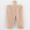 Kojenecká mušelínová souprava tričko a kalhoty New Baby beige