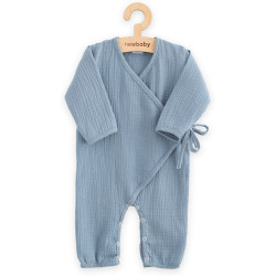 Kojenecký mušelínový overal New Baby blue