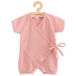 Kojenecký letní mušelínový overal New Baby pink