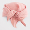 Dětský letní mušelínový šátek s kšiltem New Baby pink