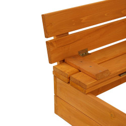 Dětské dřevěné uzavíratelné pískoviště s lavičkami a stříškou Baby Mix 120x120 cm modré