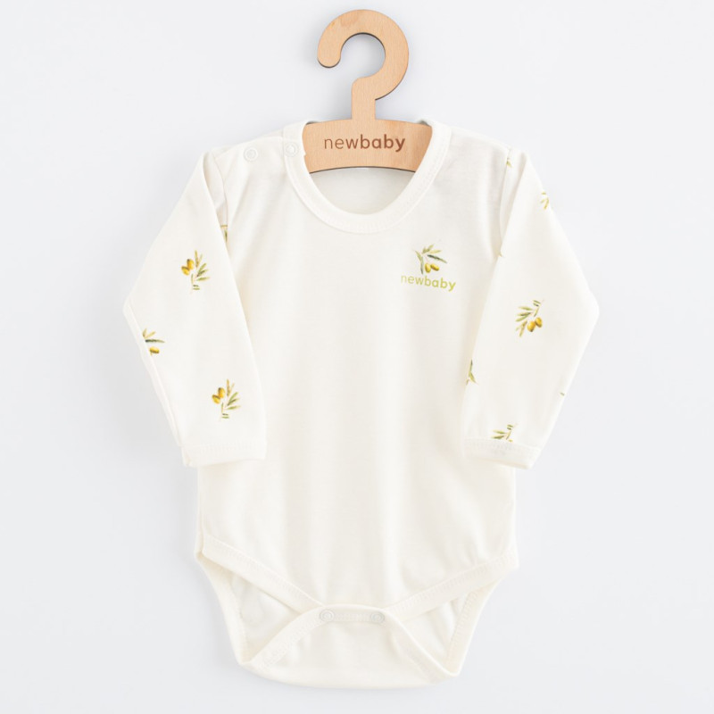 Kojenecké body s dlouhým rukávem z organické bavlny New Baby Olivy