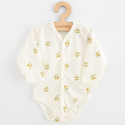 Kojenecké celorozepínací body s dlouhým rukávem z organické bavlny New Baby Olivy