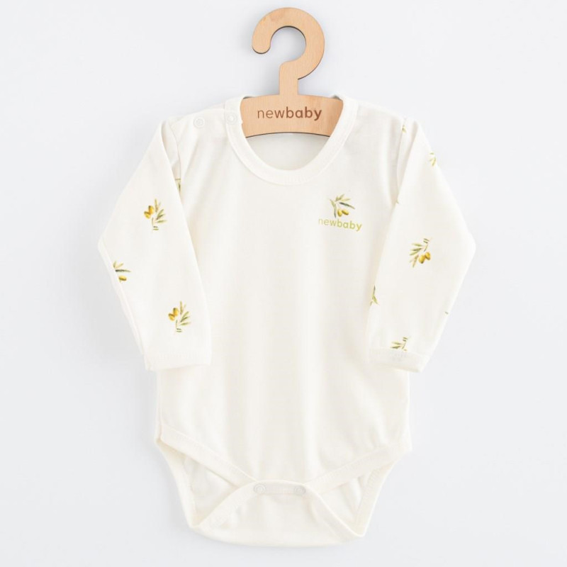 Kojenecké body s dlouhým rukávem z organické bavlny New Baby Olivy