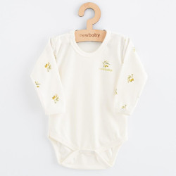 Kojenecké body s dlouhým rukávem z organické bavlny New Baby Olivy