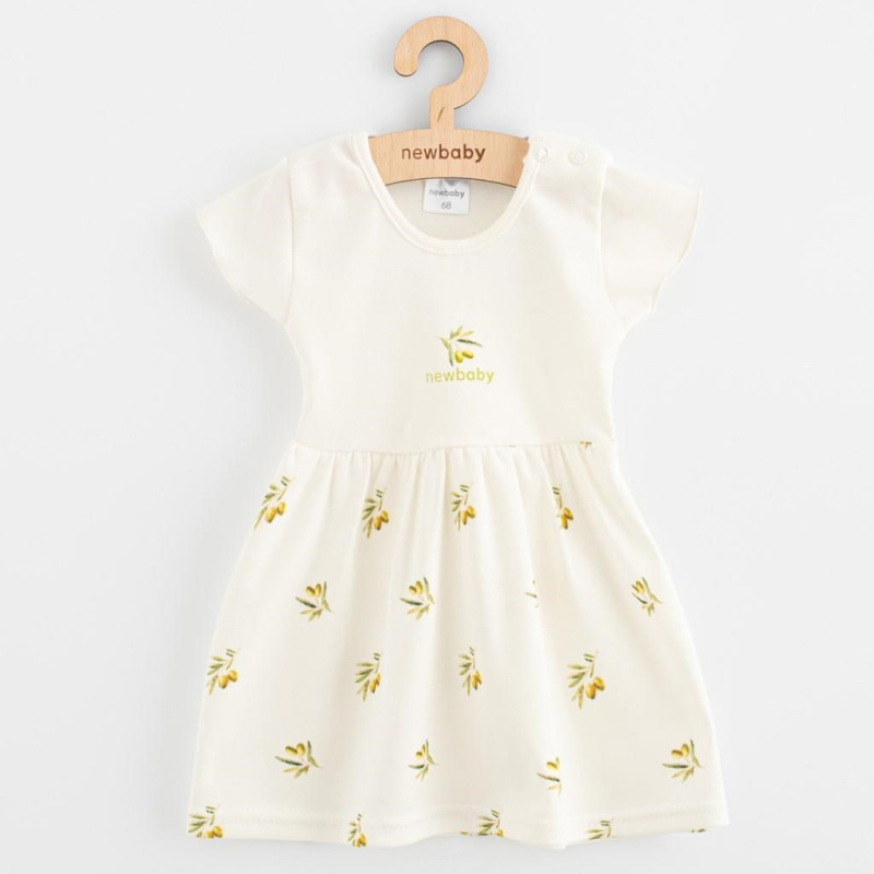 Kojenecké šaty z organické bavlny s krátkým rukávem New Baby Olivy