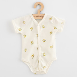 Kojenecké celorozepínací body s krátkým rukávem z organické bavlny New Baby Olivy
