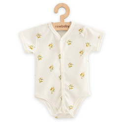 Kojenecké celorozepínací body s krátkým rukávem z organické bavlny New Baby Olivy