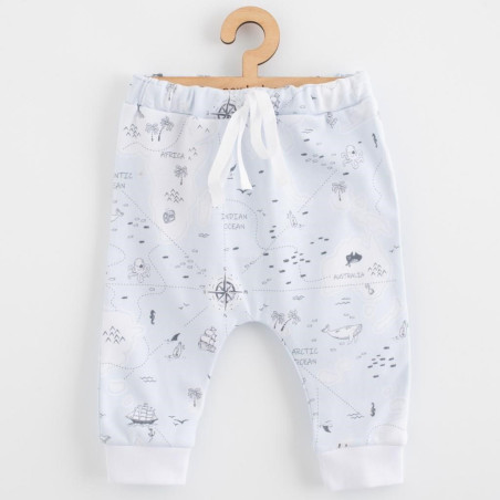 Dětské bavlněné kalhoty Jogger New Baby For Babies ocean
