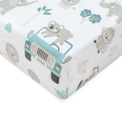 Bavlněné prostěradlo do postýlky New Baby Safari II 120x60cm