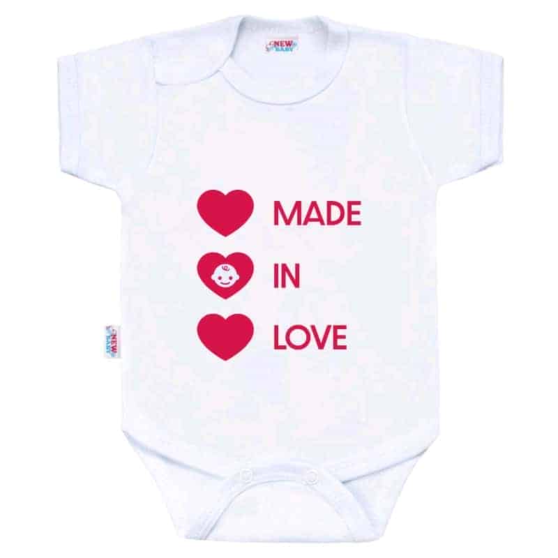 Body s potiskem New Baby MADE IN LOVE