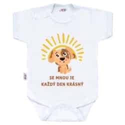 Body s potiskem New Baby SE MNOU JE KAŽDÝ DEN KRÁSNÝ