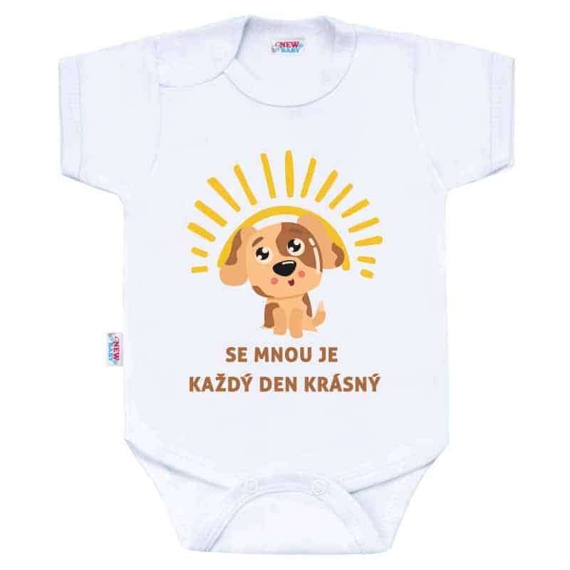 Body s potiskem New Baby SE MNOU JE KAŽDÝ DEN KRÁSNÝ