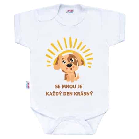 Body s potiskem New Baby SE MNOU JE KAŽDÝ DEN KRÁSNÝ