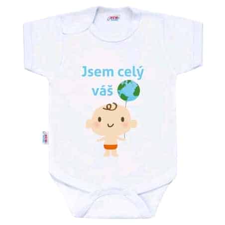 Body s potiskem New Baby Jsem celý váš svět