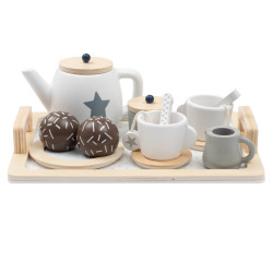 Dětský dřevěný čajový set Montessori Baby Mix