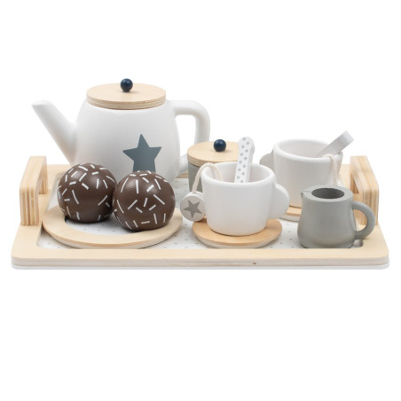 Dětský dřevěný čajový set Montessori Baby Mix