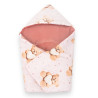 Zateplená zavinovačka do autosedačky New Baby Love Teddy Bear pink