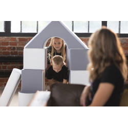 Pěnové kostky-obří stavebnice 11 ks white-blue