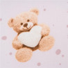 Bavlněné prostěradlo do kočárku New Baby Love Teddy Bear 35x75cm pink