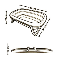 Skládací vanička Tega Baby pink