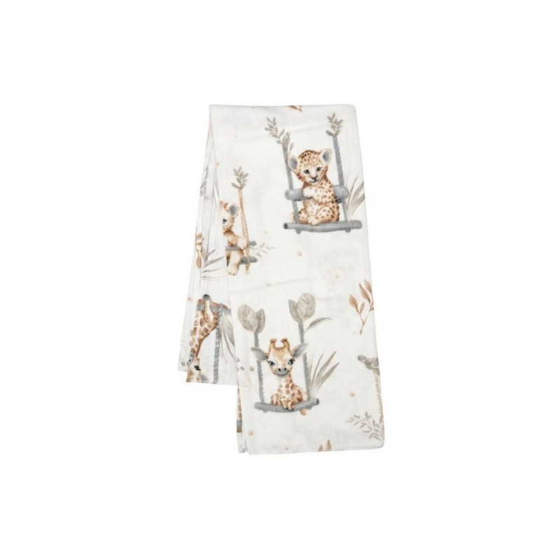 Flanelová plena s potiskem New Baby ZOO beige