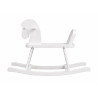 Dřevěný houpací koník pro děti Baby Mix bílý