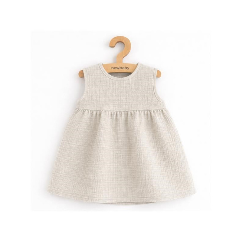 Kojenecké mušelínové šaty New Baby Ella linen