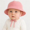 Kojenecký mušelínový klobouček New Baby pink