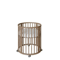 Dětská rostoucí postýlka 3v1 oválná + matrace New Baby ořechová