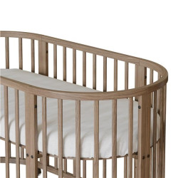 Dětská rostoucí postýlka 3v1 oválná + matrace New Baby ořechová