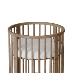 Dětská rostoucí postýlka 3v1 oválná + matrace New Baby ořechová