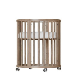 Dětská rostoucí postýlka 3v1 oválná + matrace New Baby ořechová