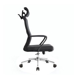 Kancelářská židle Baby Mix ergonomická s opěrkou hlavy a bederní oporou černá