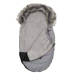 Dětský fusák New Baby s kožíškem světle šedý